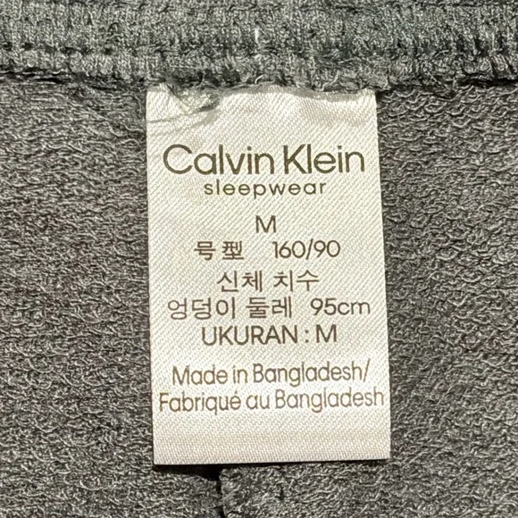 Calvin Klein Sleepwear Men's Charcoal Joggers Size Medium - Picture 6 of 8